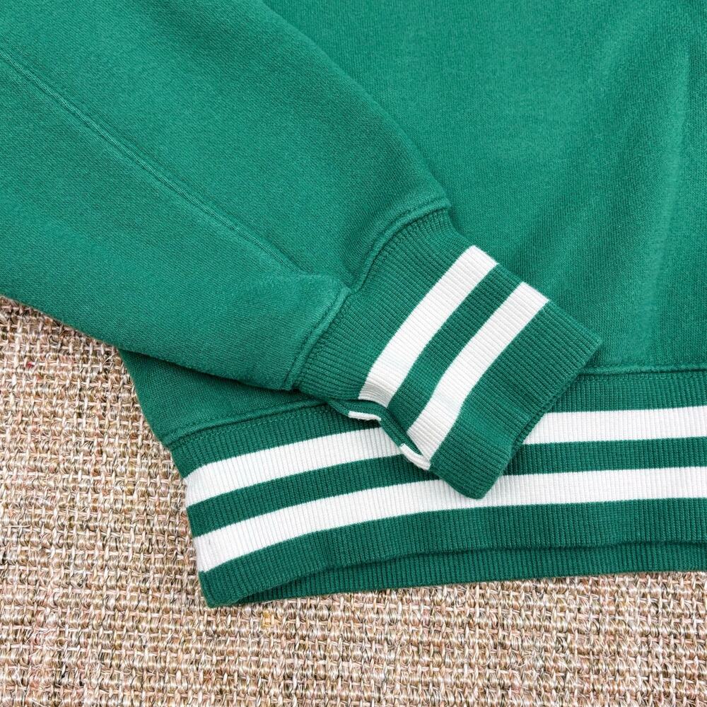 ๐ Offline by Aerie Cropped Quarter-Zip Sweatshirt | Size XS | Green/White - Picture 3 of 7